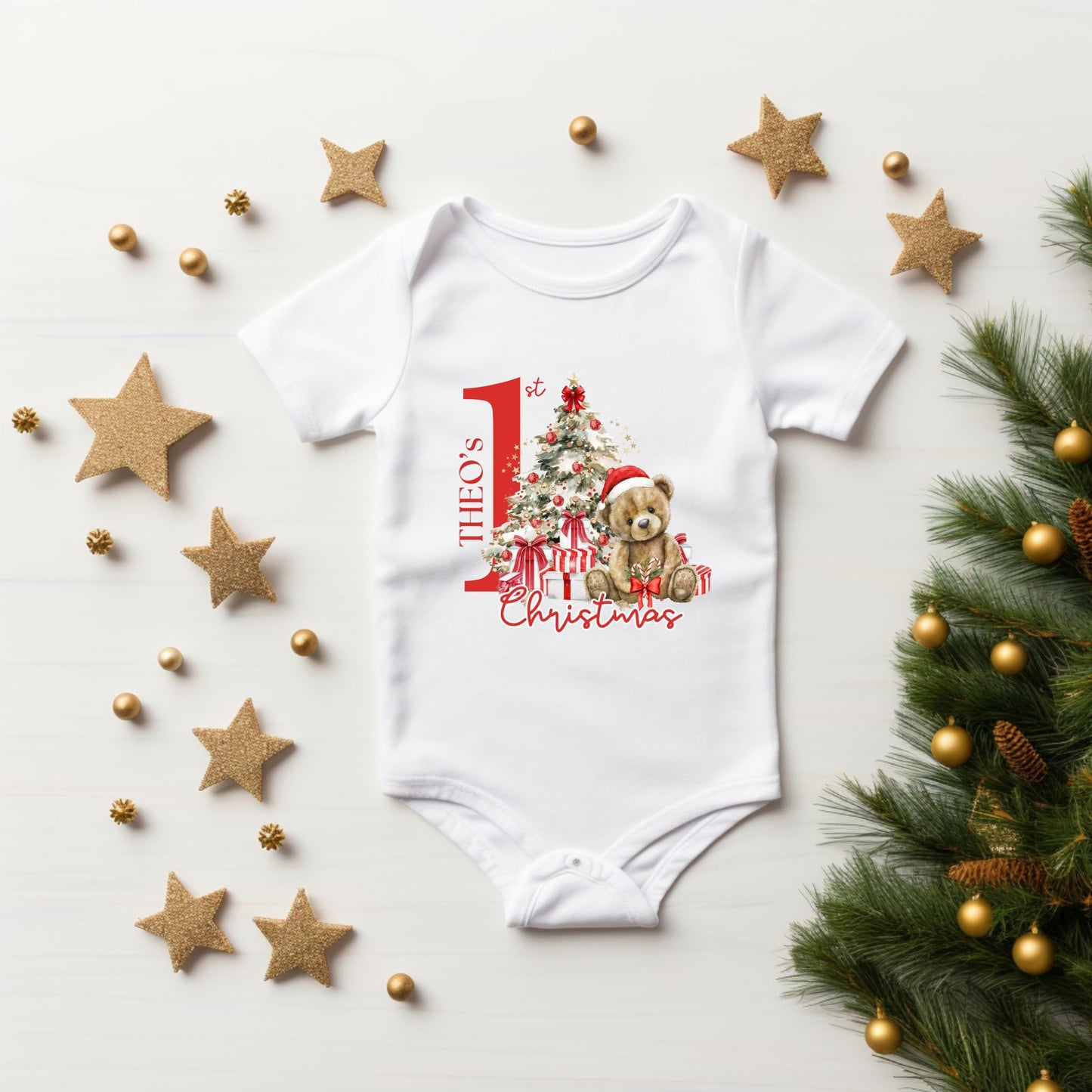 1st Christmas Baby Vest