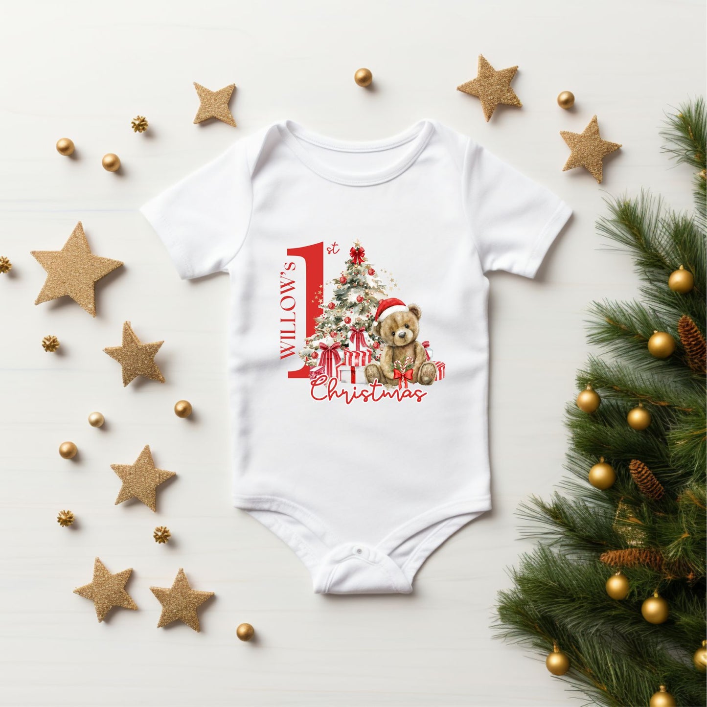 1st Christmas Baby Vest